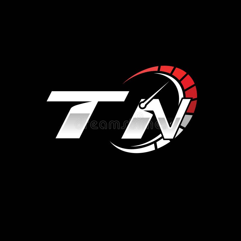 TN Logo Monogram with Skull Shape Designs Template Stock Vector