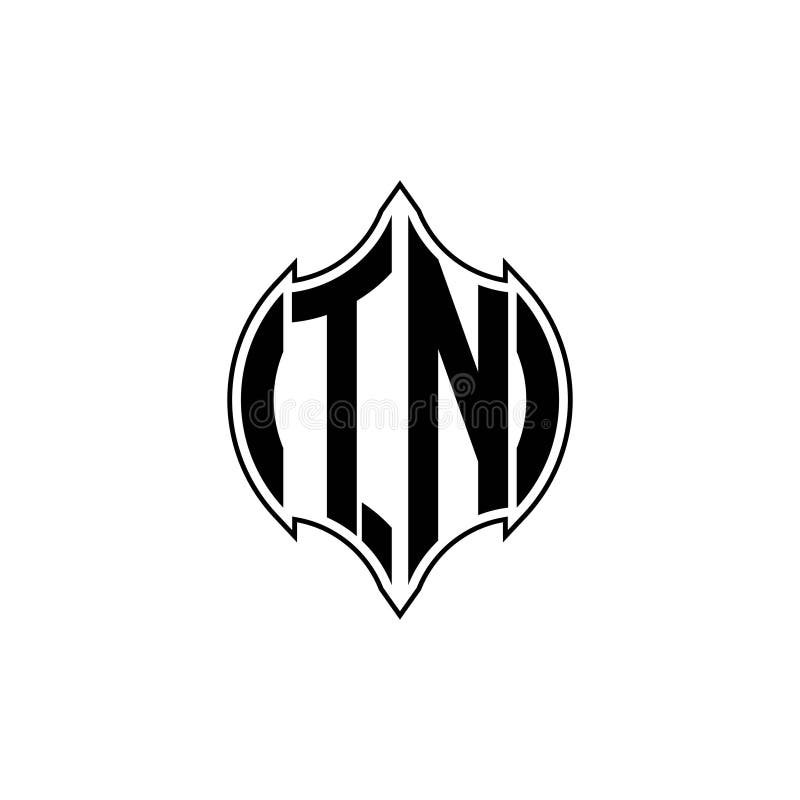 Tn logo monogram with emblem shape combination Vector Image