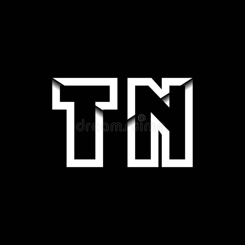 TN Monogram Envelope Shape Style royalty free illustration