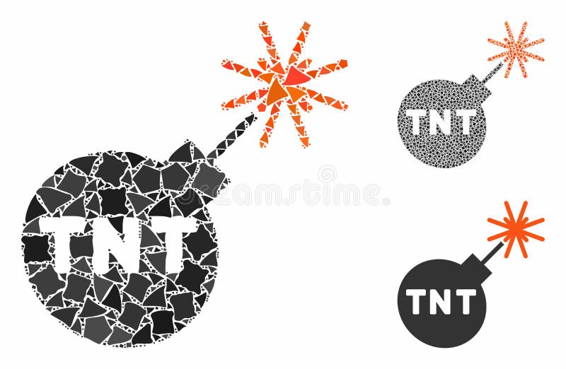 Tnt Bomb Composition Icon Of Abrupt Elements Stock Vector Illustration Of Item Glyph 163790297