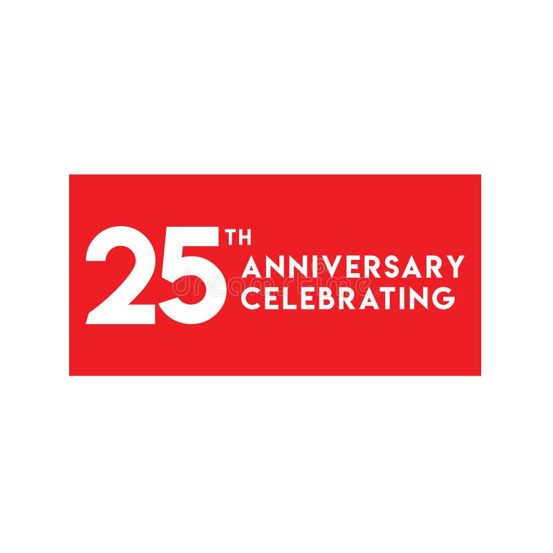 25to aniversario que celebra el ejemplo del diseño de la plantilla del vector ilustración del vector 25to aniversario que celebra el ejemplo del diseño de la plantilla del vector ilustración del vector