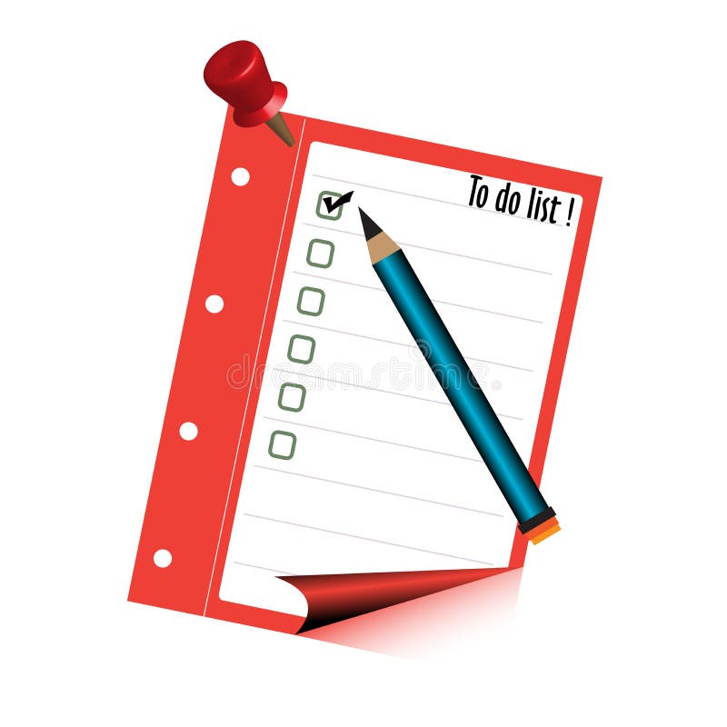 To do list stock illustration