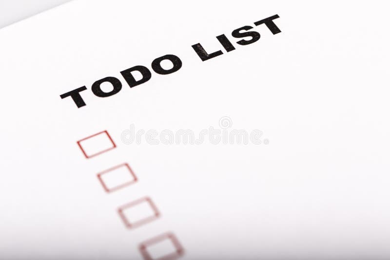 To Do List With Check Marks