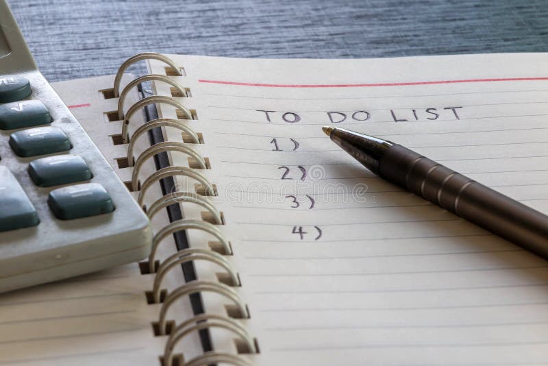 To Do List, Plan and Organize Stock Photo Image of leather, notepad