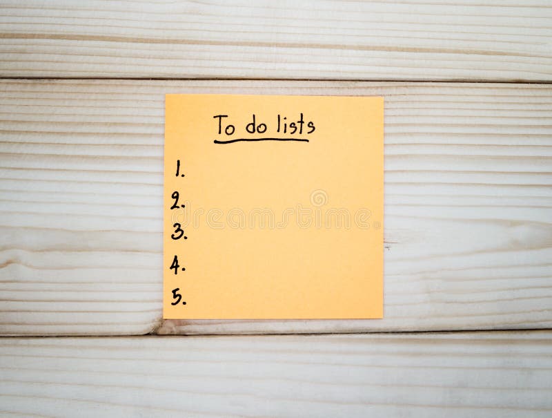 To Do List Sticky Note 5 Stock Photos - Free & Royalty-Free Stock ...