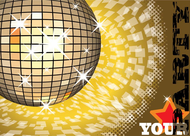 To give a gold party. vector illustration