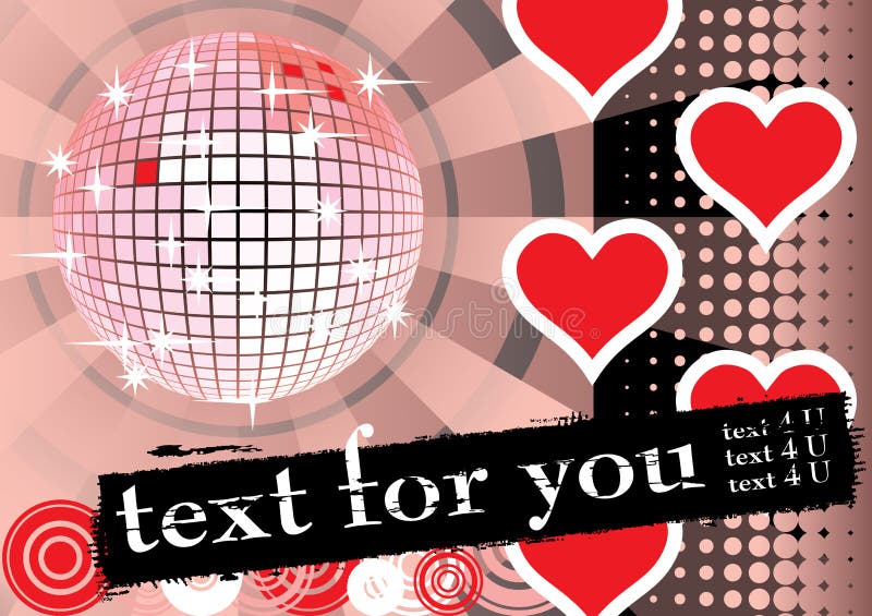 To give a pink lovers party. royalty free illustration