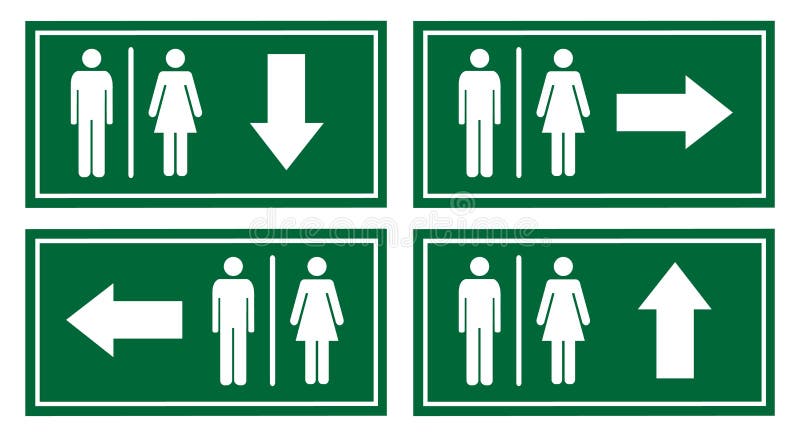 Toaletowy signage wektoru set ilustracja wektor Toaletowy signage wektoru set ilustracja wektor
