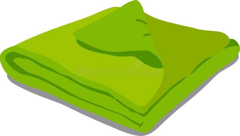 Web icon green towels. Vector Illustration of a cartoon Linen icon on white background. Web icon green towels. Vector Illustration of a cartoon Linen icon on white background