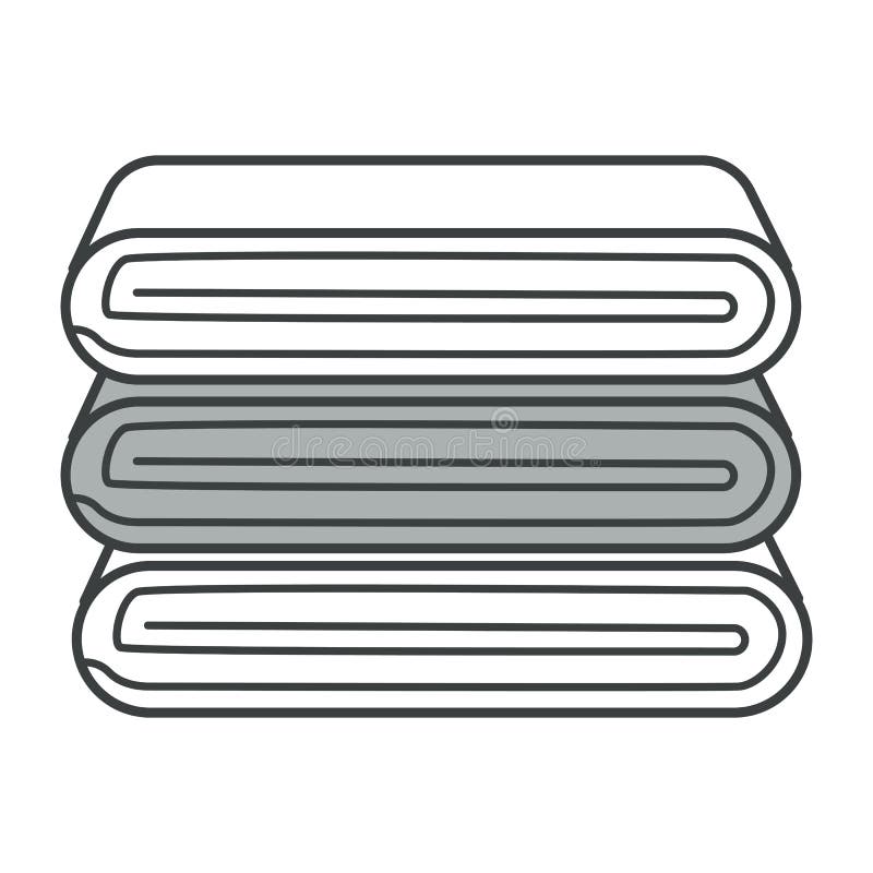 Stack of folded bath towels or kitchen napkins pile, isolated icon vector. Bath cloths folded, cotton or wool plaids or bed sheets and beach blankets. Hotel fabric, hygiene object, home cleanliness. Stack of folded bath towels or kitchen napkins pile, isolated icon vector. Bath cloths folded, cotton or wool plaids or bed sheets and beach blankets. Hotel fabric, hygiene object, home cleanliness