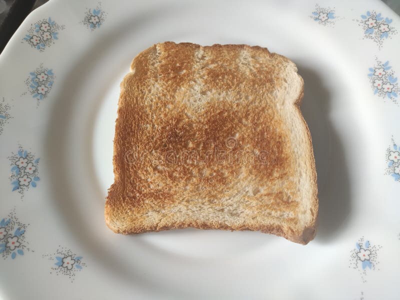 Toast Bread from the Mold on a White Plate Stock Photo Image of