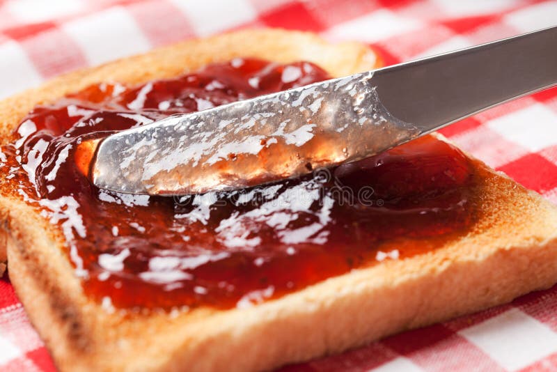 Toast with jam stock photo. Image of breakfast, canned 15467848