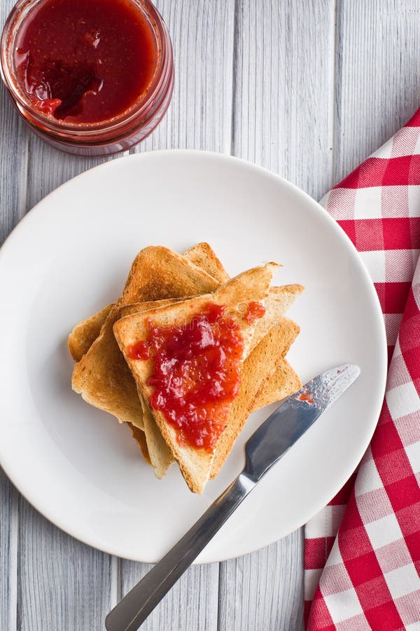 Toast with jam