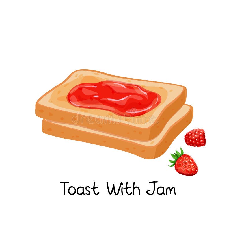 toast and jam clipart