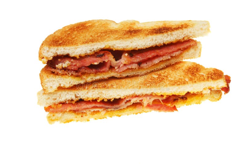 Toasted bacon sandwich