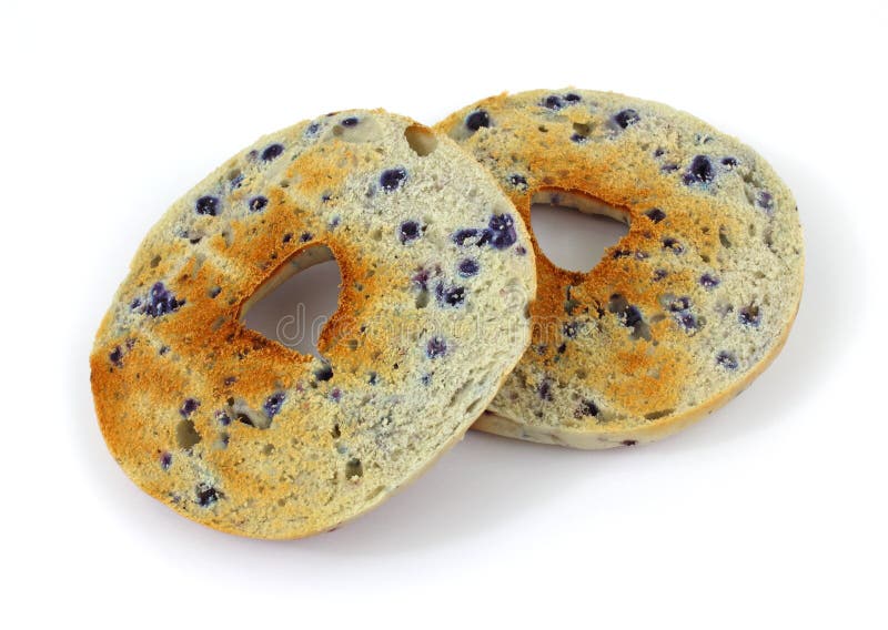 Toasted blueberry bagel stock photo. Image of golden 15692068