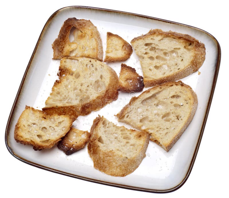 Toasted Bread Toast on Modern Pink and Yellow Stock Image Image of