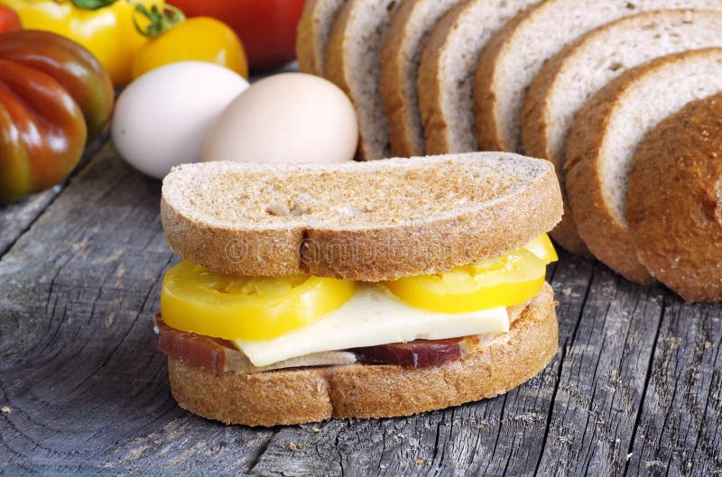 Toasted Bread in a Sandwich Stock Image Image of prepared, board