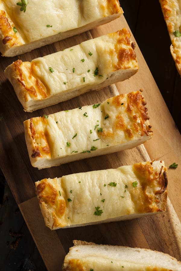 Toasted Cheese and Garlic Bread Stock Image Image of traditional