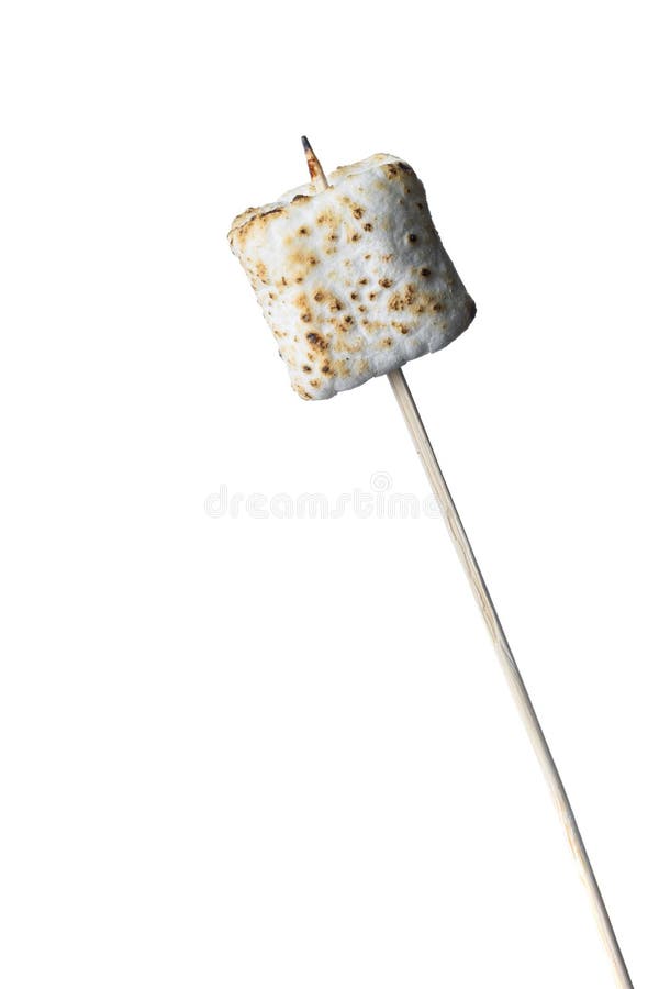 Toasted Marshmallow Over White Stock Photo Image of taste, confection
