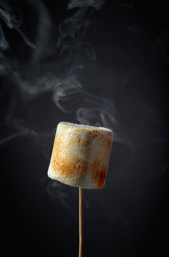 Toasted Marshmallows with Smoke Stock Photo Image of fattening, snack