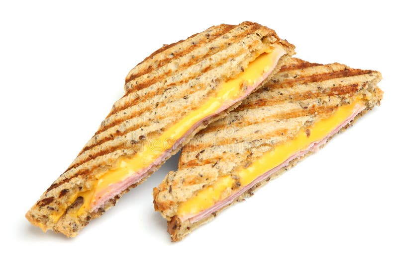 Ham & Cheese Toastie stock photo. Image of white, wholegrain 13459302