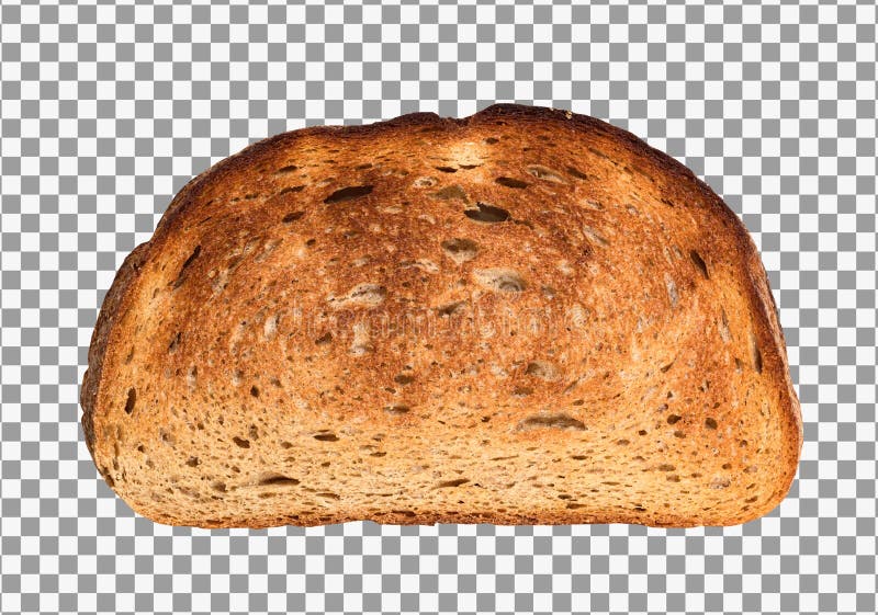 Toasted Slice of Bread, Clipping Path Saved. Stock Photo Image of