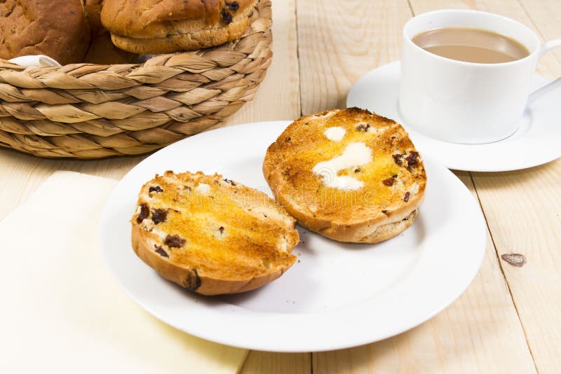 Toasted tea cakes with jam stock image. Image of toasted 38433571
