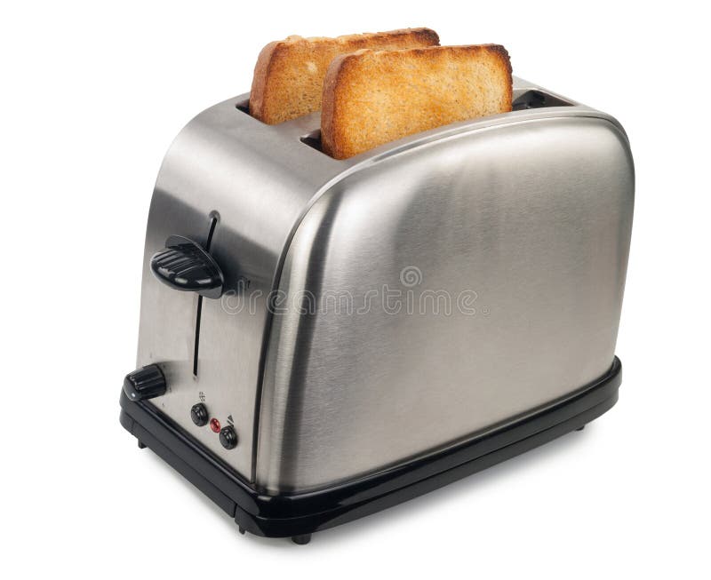 Toaster with bread royalty free stock images