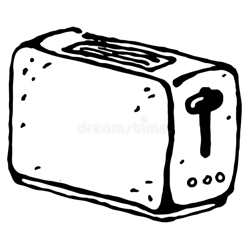 Toaster Icon. Vector Illustration of a Toaster. Toaster Hand Drawn