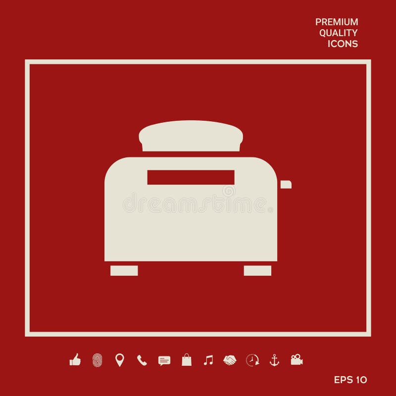 Toaster Oven icon. Graphic elements for your design royalty free illustration