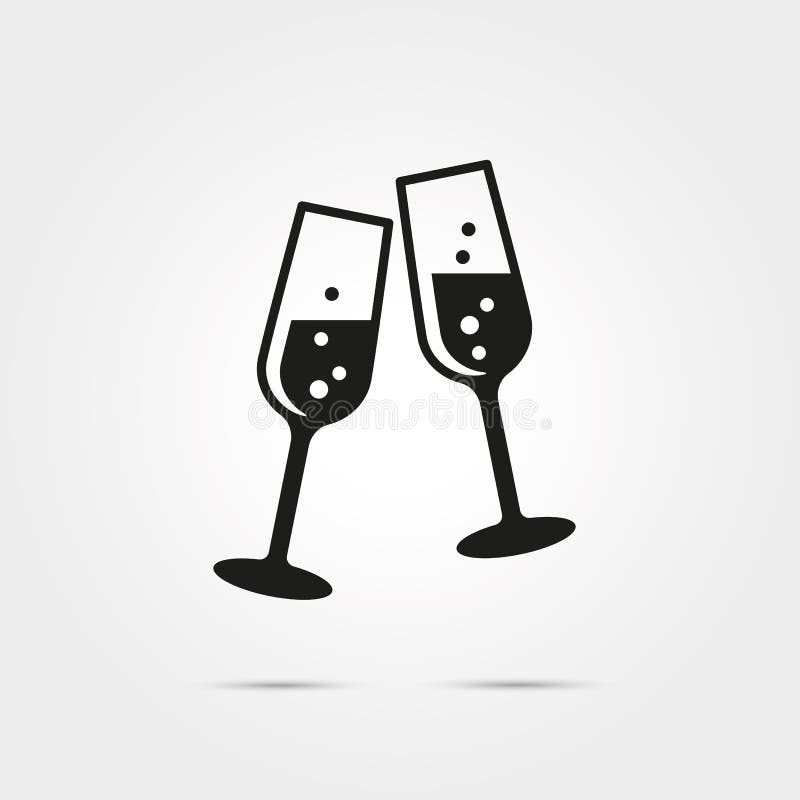 Toasting with wine Icon vector illustration