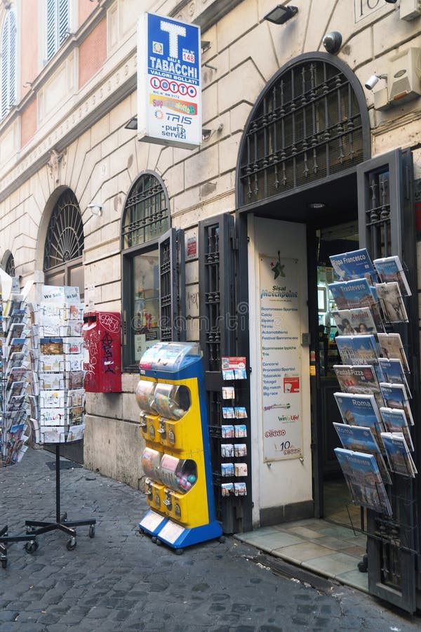 Tobacco shop in Rome, Italy