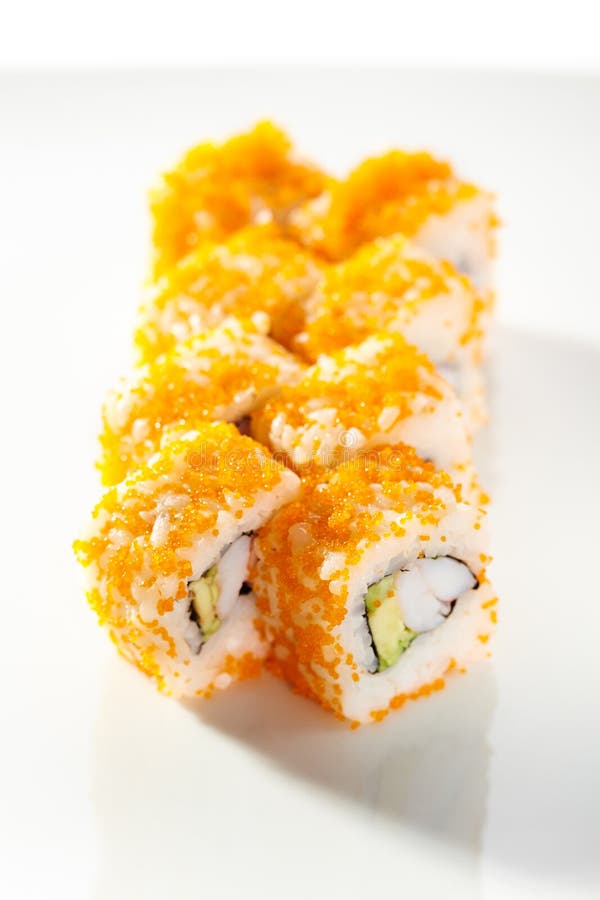 Tobiko Sushi stock photo. Image of cuisine, delicacy - 11736800