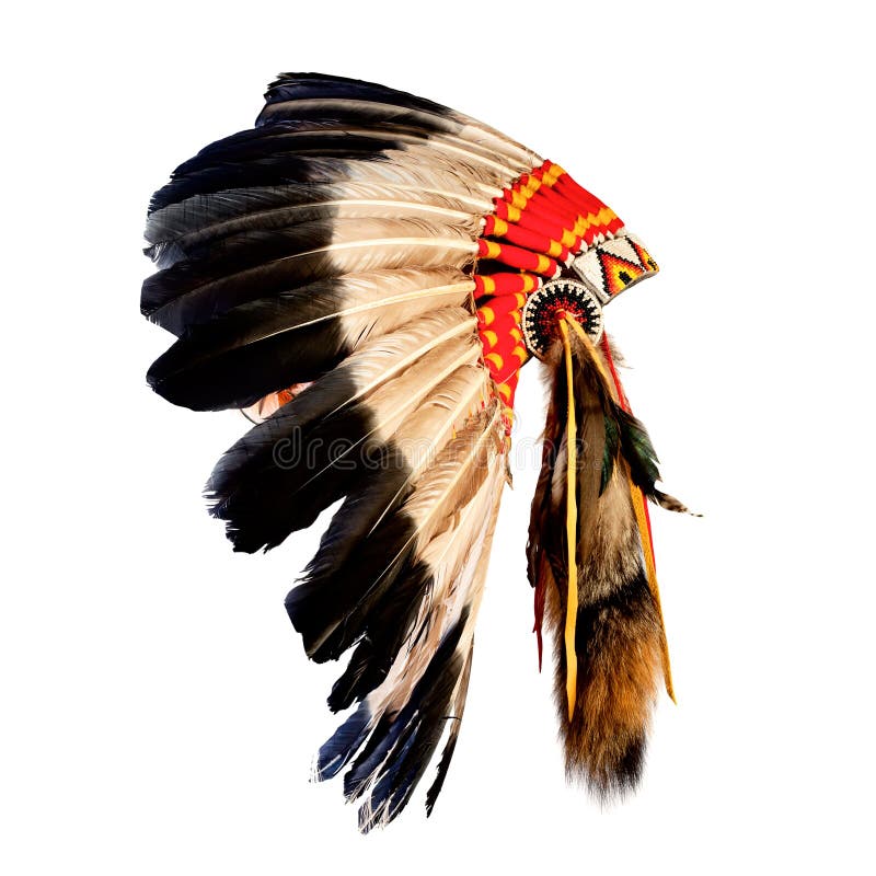 Tocado del jefe indio del nativo americano