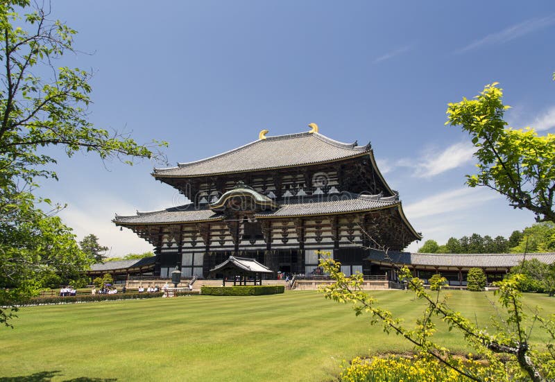 Todai виска nara ji японии стоковая фотография
