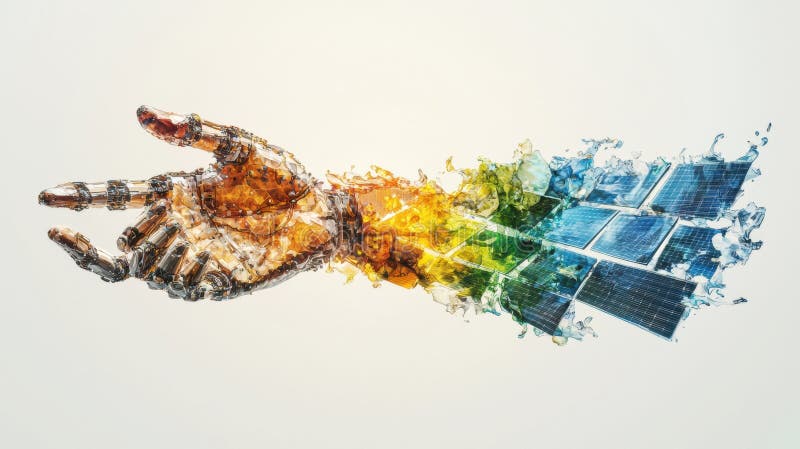 Exploring the Colorful Integration of Artificial Intelligence and Robotics with Efficient Biking Innovations vector illustration