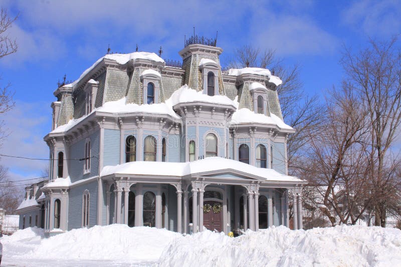 Todd Mansion, St. Stephen in Winter Stock Photo Image of house