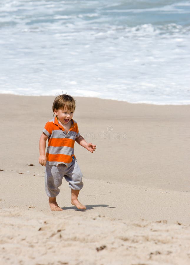 Toddler On Beach Picture. Image 5097492