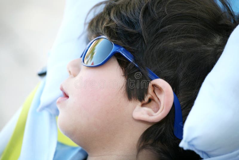 Toddler Boy with Sunglasses Stock Image Image of comfortable