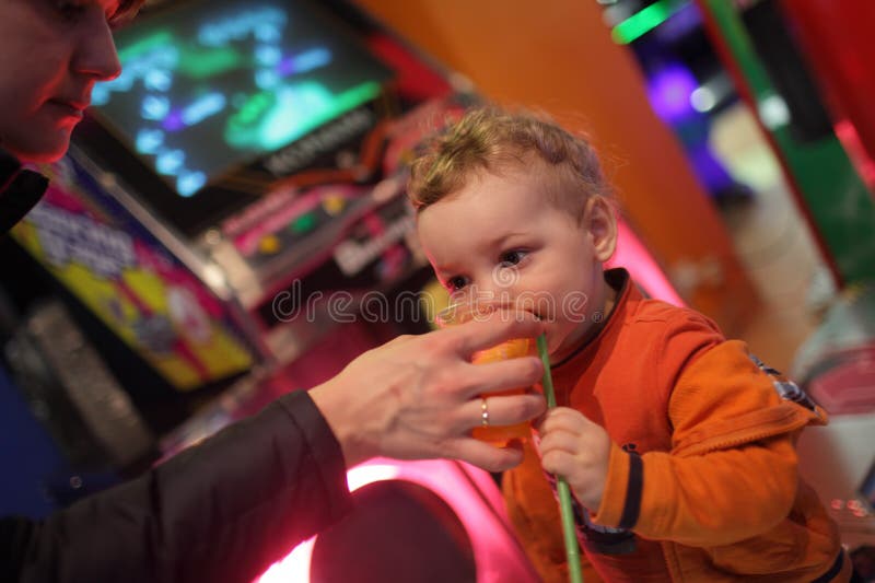 Toddler drinking juice stock photo. Image of drinking 32666042
