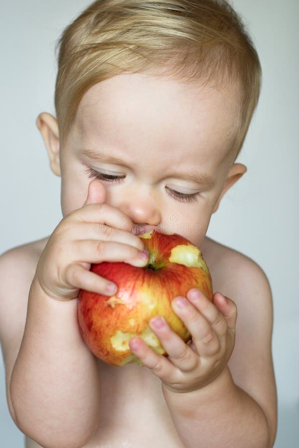 Toddler Eating Apple