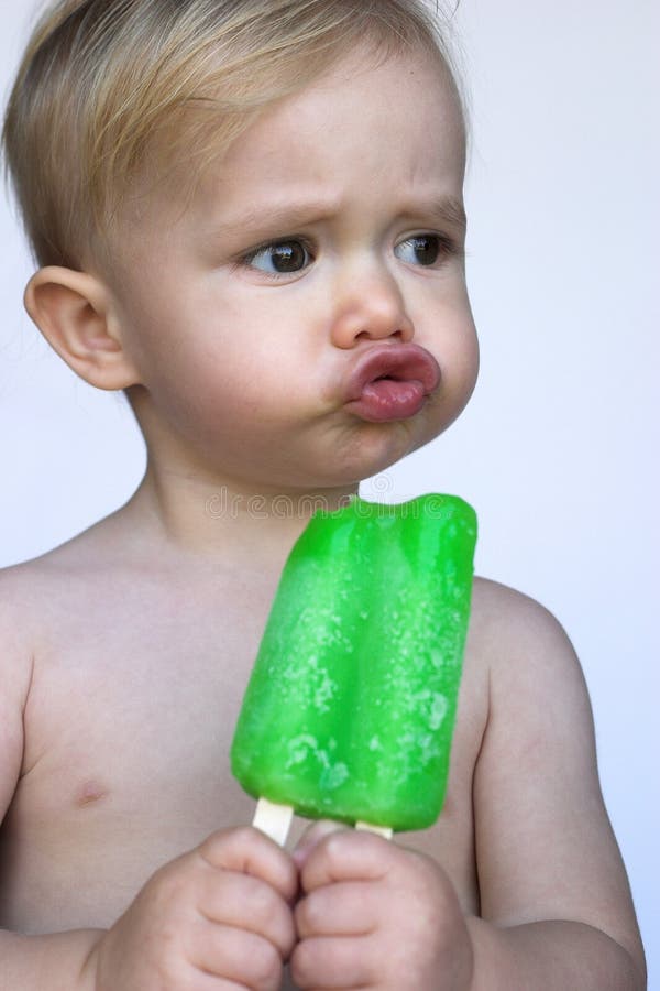Toddler Eating Popsicle