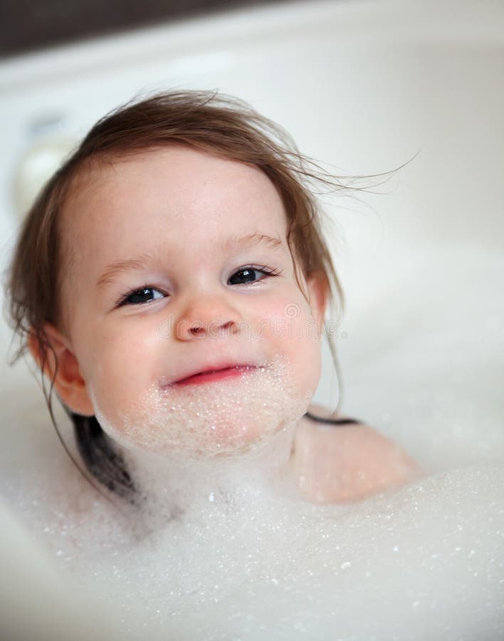 Toddler Girl In Bubble Bath Roya