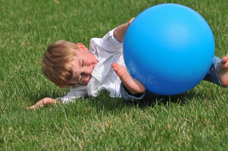 205 Toddler Boy Playing Big Ball Stock Photos Free & RoyaltyFree