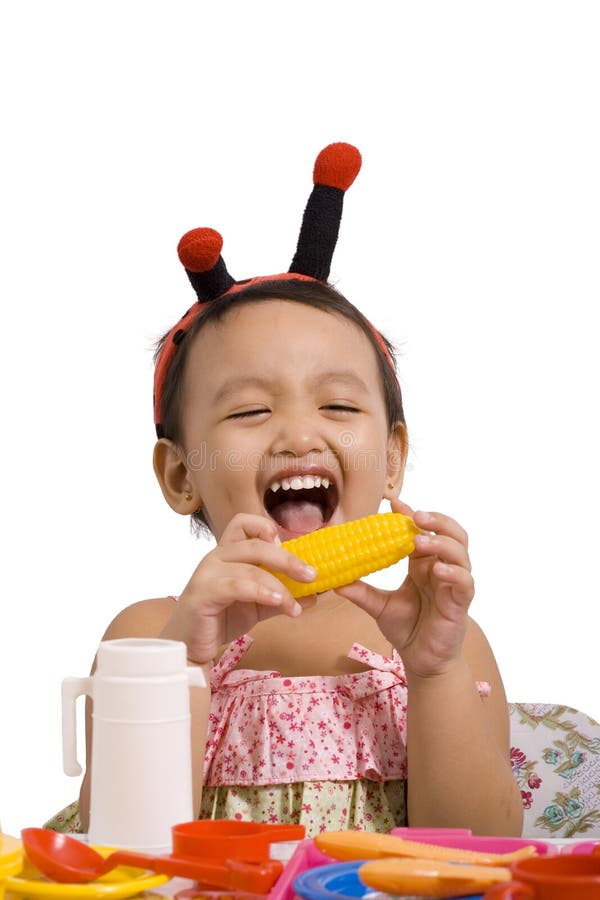 Toddler playing with toys