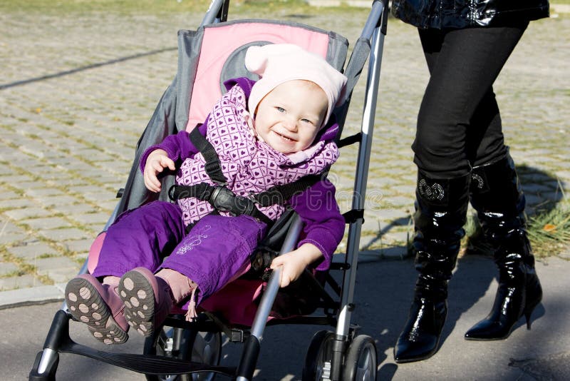 Toddler in pram