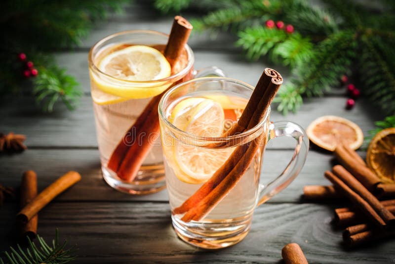 Two Toddy Cocktail Drinks with Cinnamon on Rustic stock photography Two Toddy Cocktail Drinks with Cinnamon on Rustic stock photography