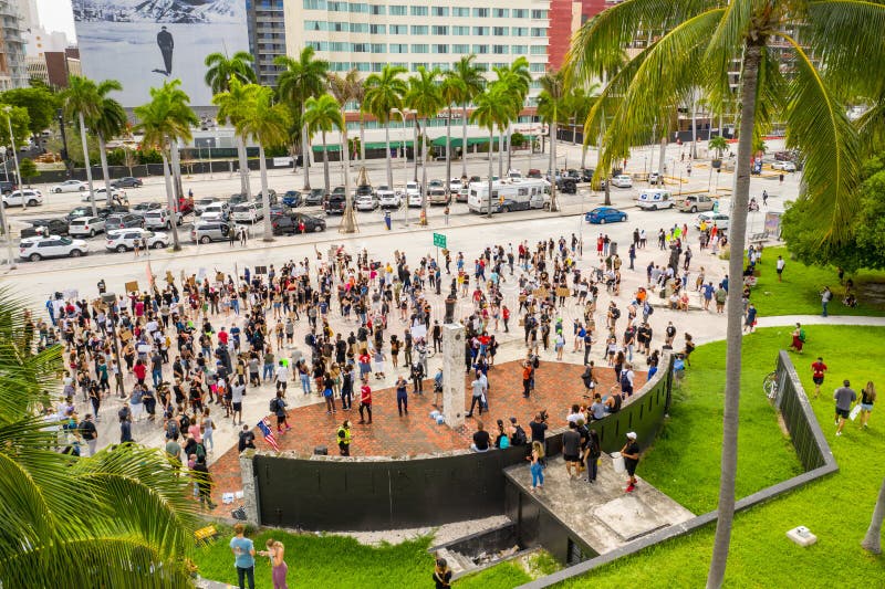 Todesproteste Georges Floyd an der Innenstadt von Miami-Florida