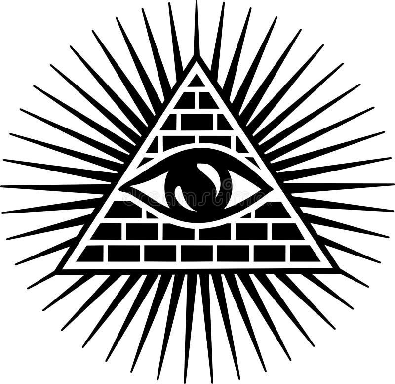 Todo el ojo que ve - ojo del providence stock de ilustración